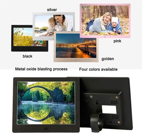 Digital Photo Frames 8-inch Slim Design 4: 3 Positive Screen Ratio Support Picture Music Video Play (Black) (Silver) in Saudi Arabia