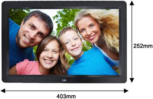 Digital Photo Frames 15.4-inch high-Definition 1080p Display Photo 1920 * 1080 Resolution Supporting Photo/Video/Music (White) (Black) in Saudi Arabia