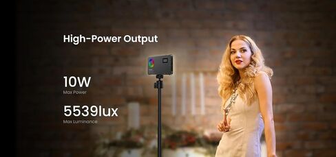Hohem HPL-R01 RGB LED Photography Light, 2500K-9000K, CRI 95+ | 360° RGB Dimming, 24 Lighting Effects, CRI 95+, TLCI 97+, 0-100% Brightness, 4000mAh Power Bank and USB-C Charging in Kuwait