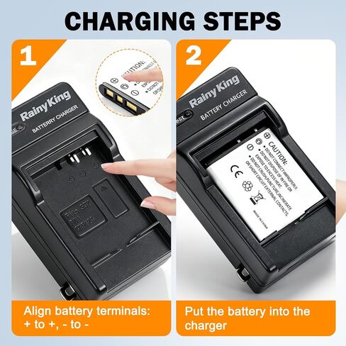 Rainy King NP-BN1 Battery + Charger for Sony DSC-W800 DSC-W830 DSC-WX100 DSC-WX150 DSC-WX200 DSC-WX220 DSC-WX30 DSC-WX5 DSC-WX50 DSC-WX60 DSC-WX7 in Saudi Arabia