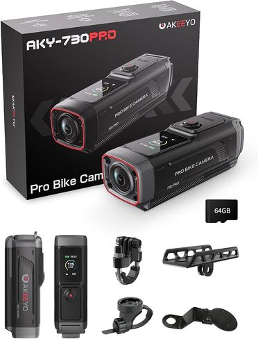 AKEEYO 730Pro 4K Motorcycle/Bike Dash Cam, Sony IMX678 Night Vision with F1.7 Aperture, 60FPS EIS Anti-Shake Action Camera, Built-in GPS, 6H Battery, Loop Recording & Parking Monitor with 64GB Card in Saudi Arabia