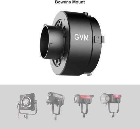 GVM SD300B AIO LED ضوء فيديو مع مكثف بصري 3X، ضوء فيديو COB 300 وات مع 2700K-6800K، CRI97+، 37300lux/1m، مجموعة إضاءة التصوير الفوتوغرافي لإنشاء الأفلام/المحتوى، حامل Bowens، التحكم في التطبيق in Kuwait