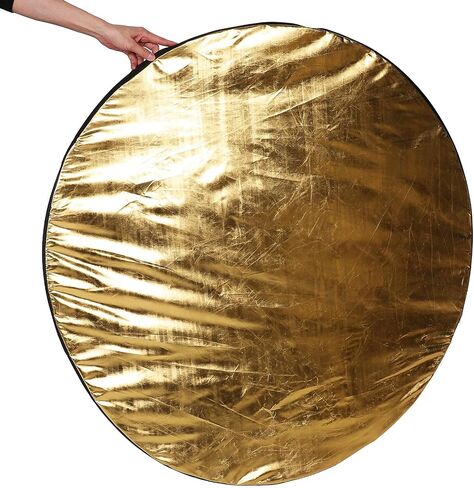 110cm 5-in-1 Folding Light Reflector and Diffuser for Photography, Portable Round Reflector Board for Studio and Outdoor Lighting, Multi-Surface Lighting Control Panel in Kuwait