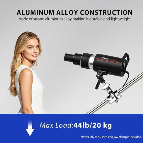 2" Centre Jaw Matthellini Clamp Grip Head with 5/8" Stud- Studio-Grade Mounting for Lights, Cameras, Diffusion,C Stand, Light Stand, LED Video Light & Softbox in Saudi Arabia