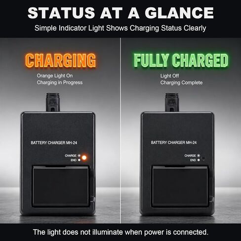 MH-24 Quick Battery Charger for Nikon EN-EL14 EN-EL14a, Rapid Camera Power Supply Cord Compatible with D3500 D3400 D3300 D3200 D3100 D5600 D5500 D5300 D5200 D5100 DF Coolpix P7800 P7700 P7100 in Saudi Arabia