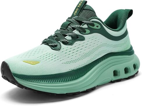 Women's Tennis Walking Shoes Wide Width Cushioned Comfortable Running Orthopedic Shoes with Arch Support Non-Slip Workout Gym Sports Athletic Breathable Chunky Sneakers Light/Green Size 8.5 in Saudi Arabia