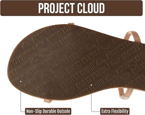 صنادل صيفية من Project Cloud للنساء مع نعل داخلي من الإسفنج الذكي (انتقالي) | نعل داخلي من إسفنج الذاكرة؛ شبشب الشاطئ؛ نعل غير قابل للانزلاق؛ أشرطة مزدوجة خفيفة الوزن؛ صنادل صيفية للنساء؛ الراحة اليومية in Kuwait