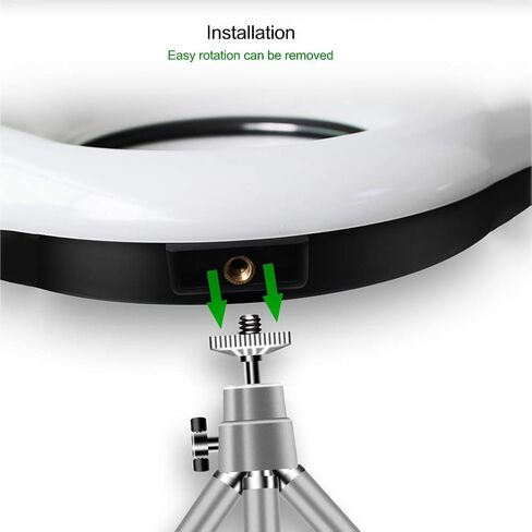 Ring Light Fill Light with 10 Levels Brightness for Video Recording Studio Photography Flexible Tripod Stand for Makeup Artists/Warm, White, Soft in Saudi Arabia