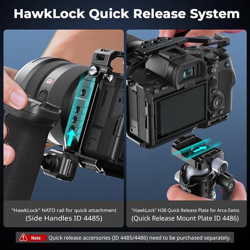 SmallRig HawkLock الإفراج السريع قفص كامل لسوني ألفا 7R V + 73 ''/186 سنتيمتر الثقيلة سبائك الألومنيوم حامل فيديو ثلاثي القوائم in Kuwait