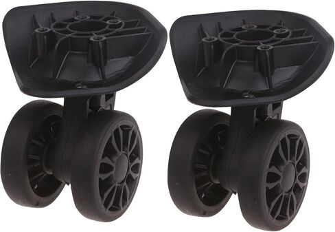 Duty Luggage Wheel Replacement Trolley Casters Double Row 360 Degree Suitcase Silent 2pcs / Set Black Luggage in Kuwait