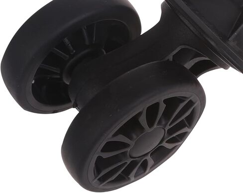 Duty Luggage Wheel Replacement Trolley Casters Double Row 360 Degree Suitcase Silent 2pcs / Set Black Luggage in Kuwait