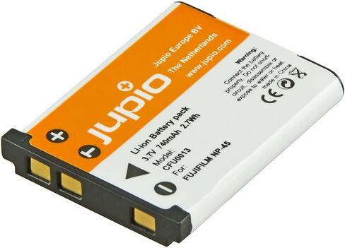 بطارية بديلة للكاميرا الرقمية Jupio لـ Fuji NP-45، رمادي (CFU0013) | التصوير الفوتوغرافي Fuji FinePix والطاقة مع بطارية ليثيوم أيون 3.7 فولت 740 مللي أمبير في الساعة in Kuwait