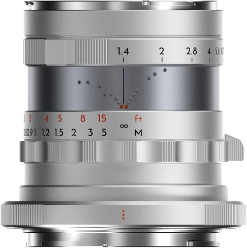 Thypoch Simera 35mm f/1.4 Z Mount Lens, ASPH Full-Frame Manual Lens, Compatible with Nikon Z Mount Cameras Z5 Z5II Z6 Z6II Z6III Z7 Z7ll Z8 Z9 ZF Z30 Z50 Z50II ZFC Silver in Saudi Arabia