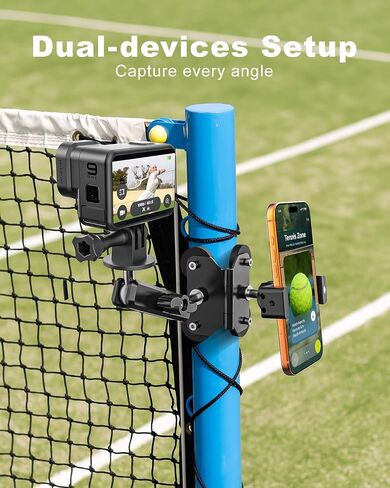 Charchendo Magnetic Fence Mount with All Metal Phone Holder, No-shake 360° Metal Arm Baseball Softball Net Camera Mount for GoPro, with Safety Tether, Compatible with iPhone, Mevo Start, Action Camera in Saudi Arabia