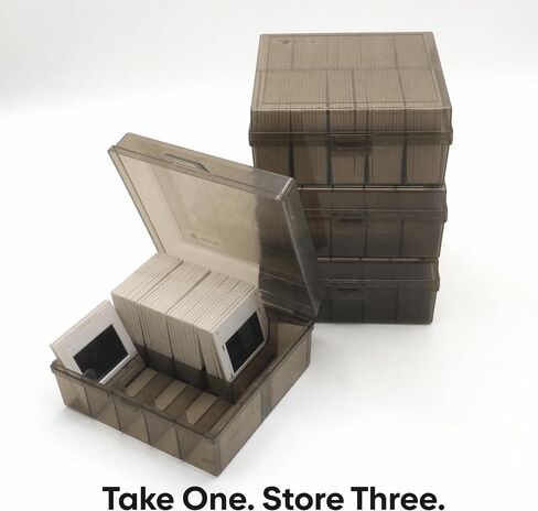 35mm Slide Storage Box, 4 Pack, 400-Slide Capacity | UV Protection, Dust & Moisture Proof, Clear Film Slide Organizer, For 135mm Mounted Slides in Saudi Arabia