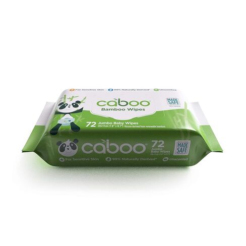 Caboo Tree Free Bamboo Baby Wipes, Eco Friendly Naturally Derived for Sensitive Skin, Resealable Peel Tab Travel, 72 Count (Pack of 2) in Kuwait