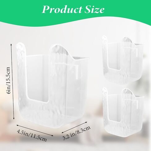3Pcs Wall-Mounted Wipes Dispenser Holder for Bathroom, Transparent | Wet Tissue Dispenser Container, Refillable Kitchen Wipes Storage Box for Toilet Bathroom Bedroom in Saudi Arabia