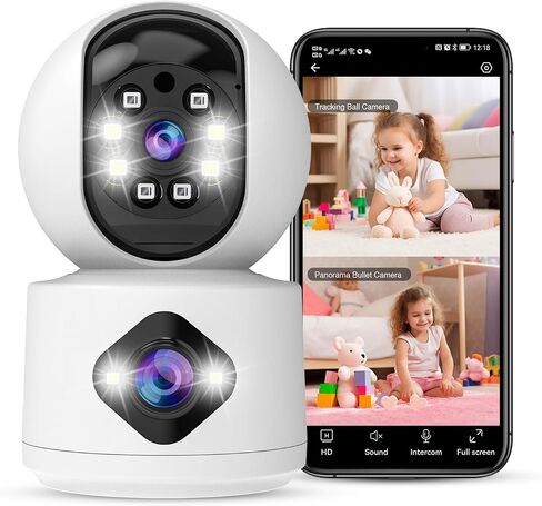 VSTARCAM 720P Double-Lens Indoor Cameras for Home Security, Color Night Vision, Motion Detection, Two-Way Audio in Saudi Arabia