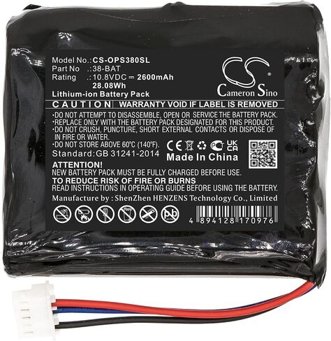 Cameron Sino Battery for Olympus 38DL Plus Ultrasonic Thickness PN:Olympus 38-BAT 2600mAh / 28.08Wh in Saudi Arabia