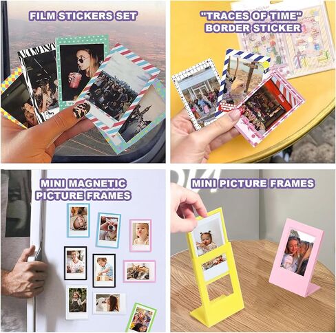 Mini 12 Accessories for Fujifilm Instax Mini 12/11 Instant Camera | Include Mini 12/11 Case, 64 Photo Album, 5 Magnetic Frames, 17 Mini Picture Frames and 50 Stickers, Magic Purple, No Camera in Saudi Arabia