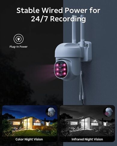 Camcamp Security Camera System with Monitor, 10X Zoom Wireless Camera | Dual Lens, 24/7 Recording, Auto Tracking, Expandable 10.1" Expandable 10CH 4K NVR, 0 Monthly Fee For Home Security in Kuwait