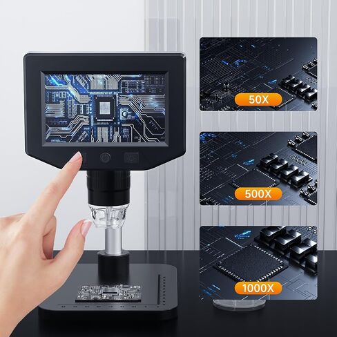 1000X Handheld Digital Microscope with Light Featuring 4.3in Screen Direct Observation for Laboratory Field Inspection Microscope in Saudi Arabia