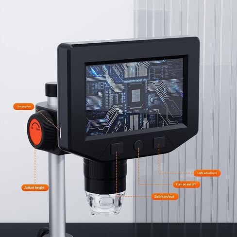 1000X Handheld Digital Microscope with Light Featuring 4.3in Screen Direct Observation for Laboratory Field Inspection Microscope in Saudi Arabia