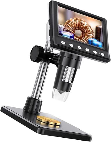 Portable 4.3 Inch LCD Digital Microscope with 1000X Magnification and Bright Lighting for Hobbyists Microscope with Built in Screen in Saudi Arabia