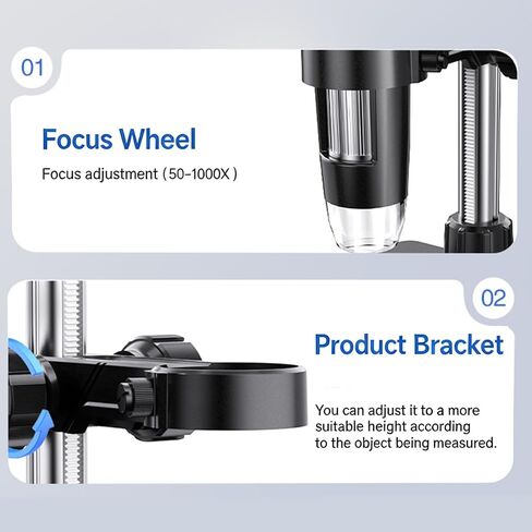 Portable 4.3 Inch LCD Digital Microscope with 1000X Magnification and Bright Lighting for Hobbyists Microscope with Built in Screen in Saudi Arabia