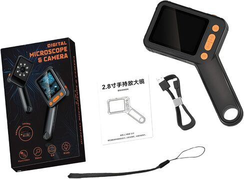 Educational Digital Microscope with 2.8 Inch Screen 1000X Magnification LED Light Adults Microscope with Photo Storage in Saudi Arabia