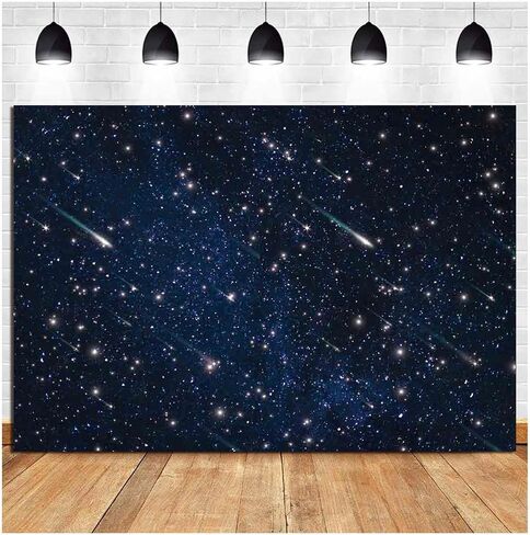 Night Sky Star Universe Space Starry Photo Backdrops Galaxy Stars Children Boy Kids Boy or Girl Birthday Party Decor Photo Background Banner 7x5FT in Saudi Arabia