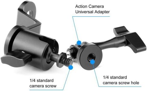 Aluminum Motorcycle Mirror Mount 360 Degree Rotation for GoPro Hero, DJI Osmo, Insta360, AKASO Action Cameras, Motorcycle Camera Mount in Saudi Arabia