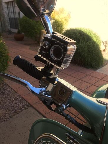 Aluminum Motorcycle Mirror Mount 360 Degree Rotation for GoPro Hero, DJI Osmo, Insta360, AKASO Action Cameras, Motorcycle Camera Mount in Saudi Arabia