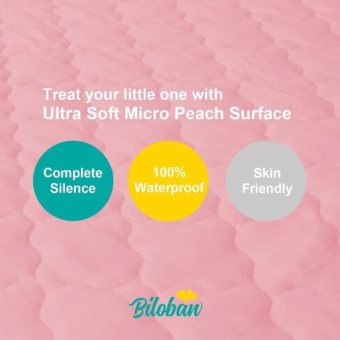 Bassinet Mattress Pad Cover, Waterproof, Fit for All Mainstream Bassinet - Rectangle,Oval,Hourglass, 2 Pack, Ultra Soft Microfiber Surface, Washer & Dryer, White and Pink in Saudi Arabia