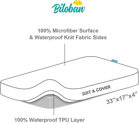 Bassinet Mattress Pad Cover, Waterproof, Fit for All Mainstream Bassinet - Rectangle,Oval,Hourglass, 2 Pack, Ultra Soft Microfiber Surface, Washer & Dryer, White and Pink in Saudi Arabia