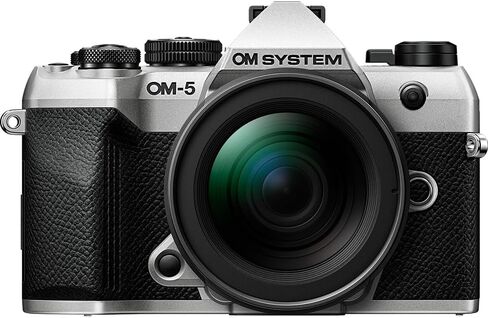 OM SYSTEM Olympus OM-5 Mark II 12-45mm Pro Lens Kit in Silver V210071SU000 Bundle with Camera Bag for DSLR and Mirrorless Cameras, Lexar 64GB Memory Card and Corel Photo Video Suite PaintShop in Kuwait