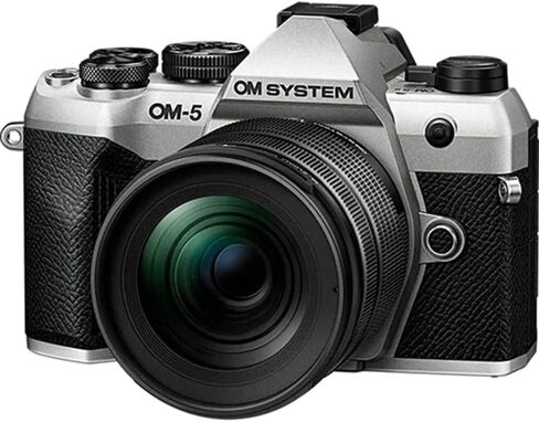 OM SYSTEM Olympus OM-5 Mark II 12-45mm Pro Lens Kit in Silver V210071SU000 Bundle with Camera Bag for DSLR and Mirrorless Cameras, Lexar 64GB Memory Card and Corel Photo Video Suite PaintShop in Kuwait