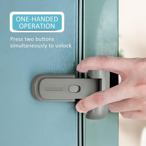 Child Proof Refrigerator Fridge Freezer Door Lock for Kids and Aging Seals | Keep Door Closed, Easy to Install, No Unsightly Straps, 2 Pack in Saudi Arabia
