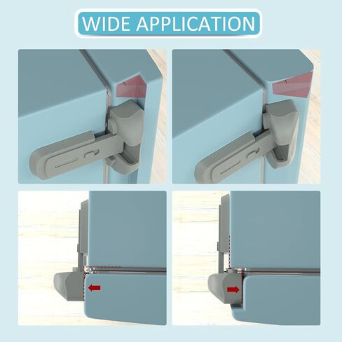 Child Proof Refrigerator Fridge Freezer Door Lock for Kids and Aging Seals | Keep Door Closed, Easy to Install, No Unsightly Straps, 2 Pack in Saudi Arabia