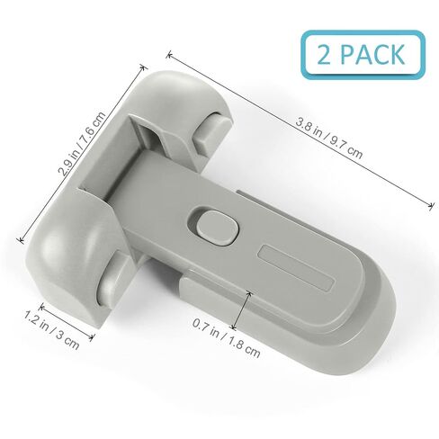 Child Proof Refrigerator Fridge Freezer Door Lock for Kids and Aging Seals | Keep Door Closed, Easy to Install, No Unsightly Straps, 2 Pack in Saudi Arabia