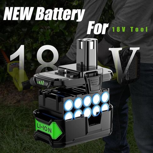 2Pack Upgrade 8000mAh Replacement for Ryobi 18V Battery P108 P102 P103 P104 P105 P107 P109 P190 P191 P122 Compatible with 18 Volt ONE+ System Cordless Power Tools in Kuwait