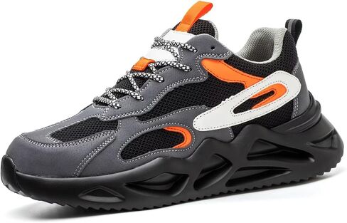Ruivina Steel Toe Shoes for Men Women Safety Shoes Wide Lightweight Breathable Slip Resistant Anti-Smash Puncture Proof Work Sneakers in Kuwait