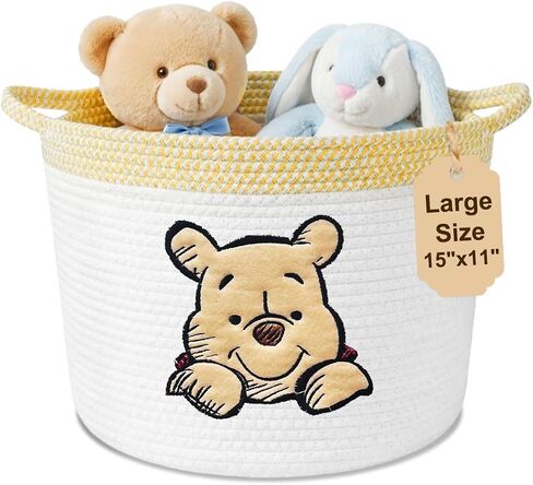 Kihraw Winnie Storage Basket for Nursery for Toy Organizer, Kids Room Decor in Saudi Arabia