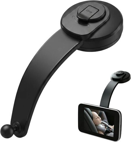 17 mm Ball Mount for Baby Car Camera, Bendable Suction Cup Mount | with Adhesive Base, 360° Adjustable, Fits Car Seat Monitor / Backup Camera / Dash Cam in Saudi Arabia