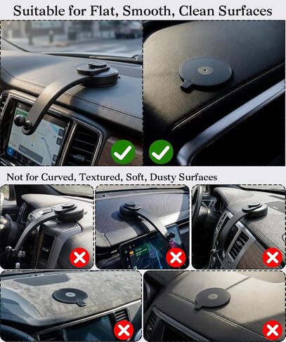 17 mm Ball Mount for Baby Car Camera, Bendable Suction Cup Mount | with Adhesive Base, 360° Adjustable, Fits Car Seat Monitor / Backup Camera / Dash Cam in Saudi Arabia