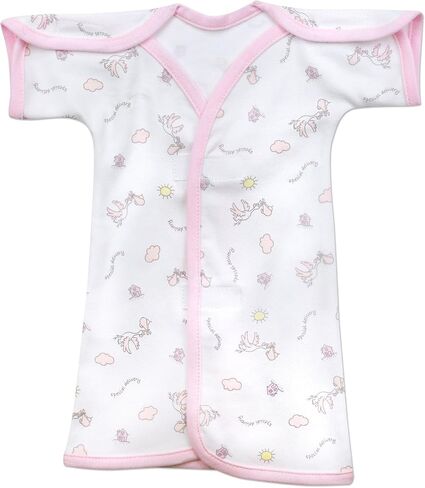 PICU Gown - 0-6 Months | Open-Shoulder, Short-Sleeve, NICU Friendly Preemie Clothing in Saudi Arabia