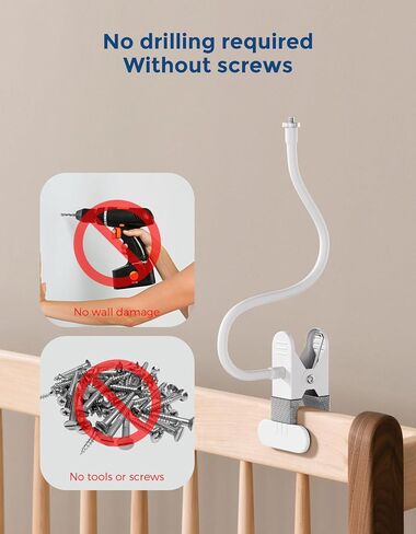 Flexible Clamp Mount for Wyze Cam Pan V3 Indoor/Outdoor Camera - 2 Pack | Cam Pan V2, Cam V4/V3/V2, Cam Outdoor, Gooseneck Monitor Mounting Bracket for Baby, No Tools or Wall Damage in Saudi Arabia