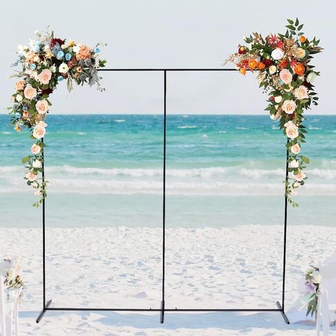 Wedding Backdrop Stand Metal Rectangular Frame for Ceremony Party Decorations Easy Assembly 230x60x230cm in Saudi Arabia