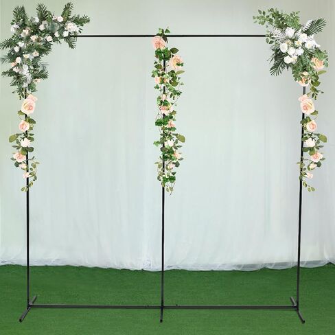 Wedding Backdrop Stand Metal Rectangular Frame for Ceremony Party Decorations Easy Assembly 230x60x230cm in Saudi Arabia