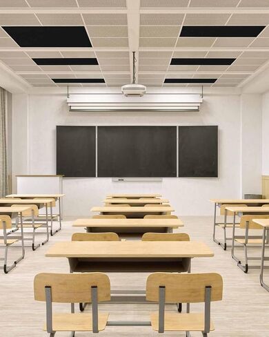 2 Pack Fluorescent Light Cover for Ceiling Lights, Black Magnetic Classroom Light Filters 4x2 Feet, Pure Black Decorative Ceiling Light Covers for Office in Saudi Arabia